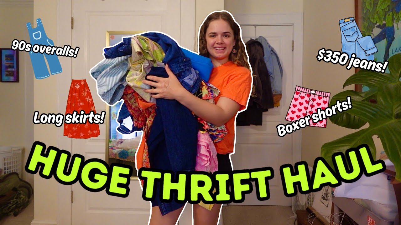 I hit the JACKPOT at Goodwill! | Thrift haul & try on! ✨