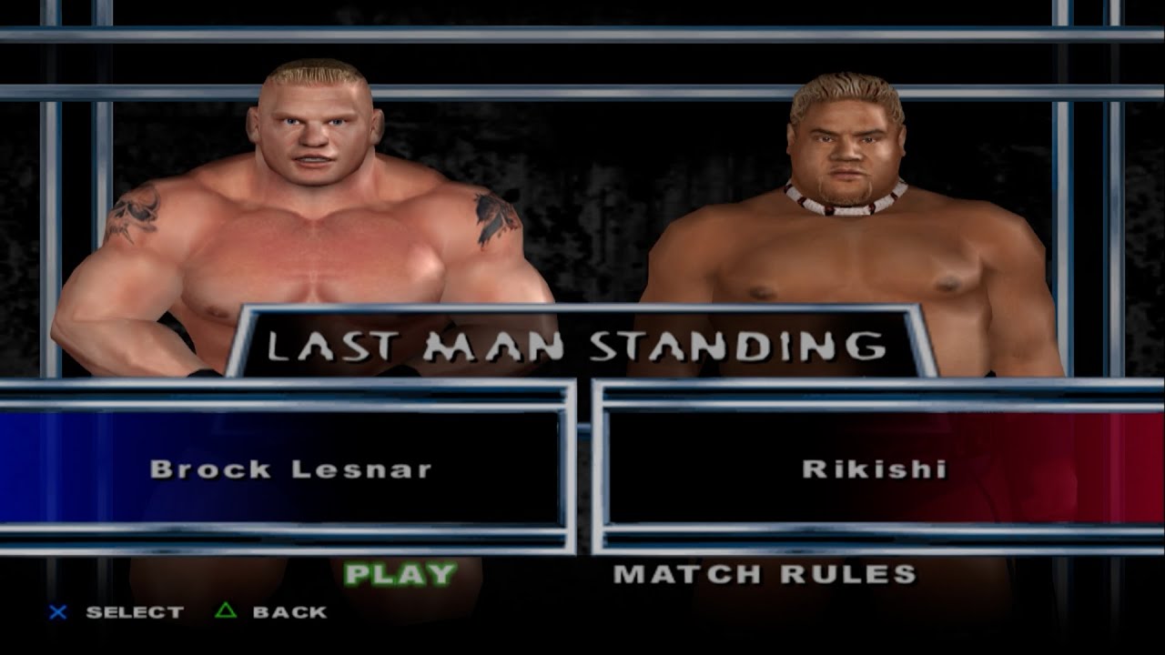 WWE SmackDown! Here Comes the Pain - Brock Lesnar VS Rikishi (LAST MAN STANDING)