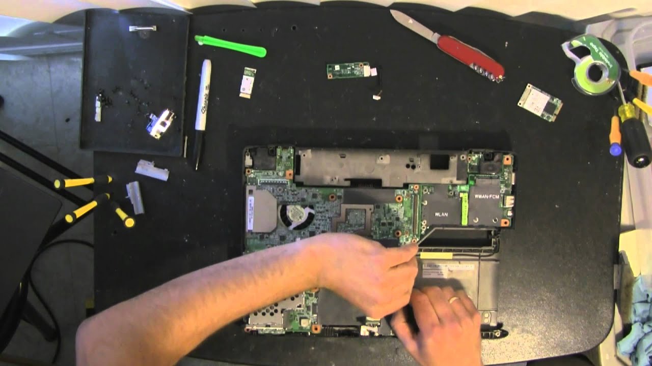 DELL 1420  take apart video, disassemble, how to open disassembly