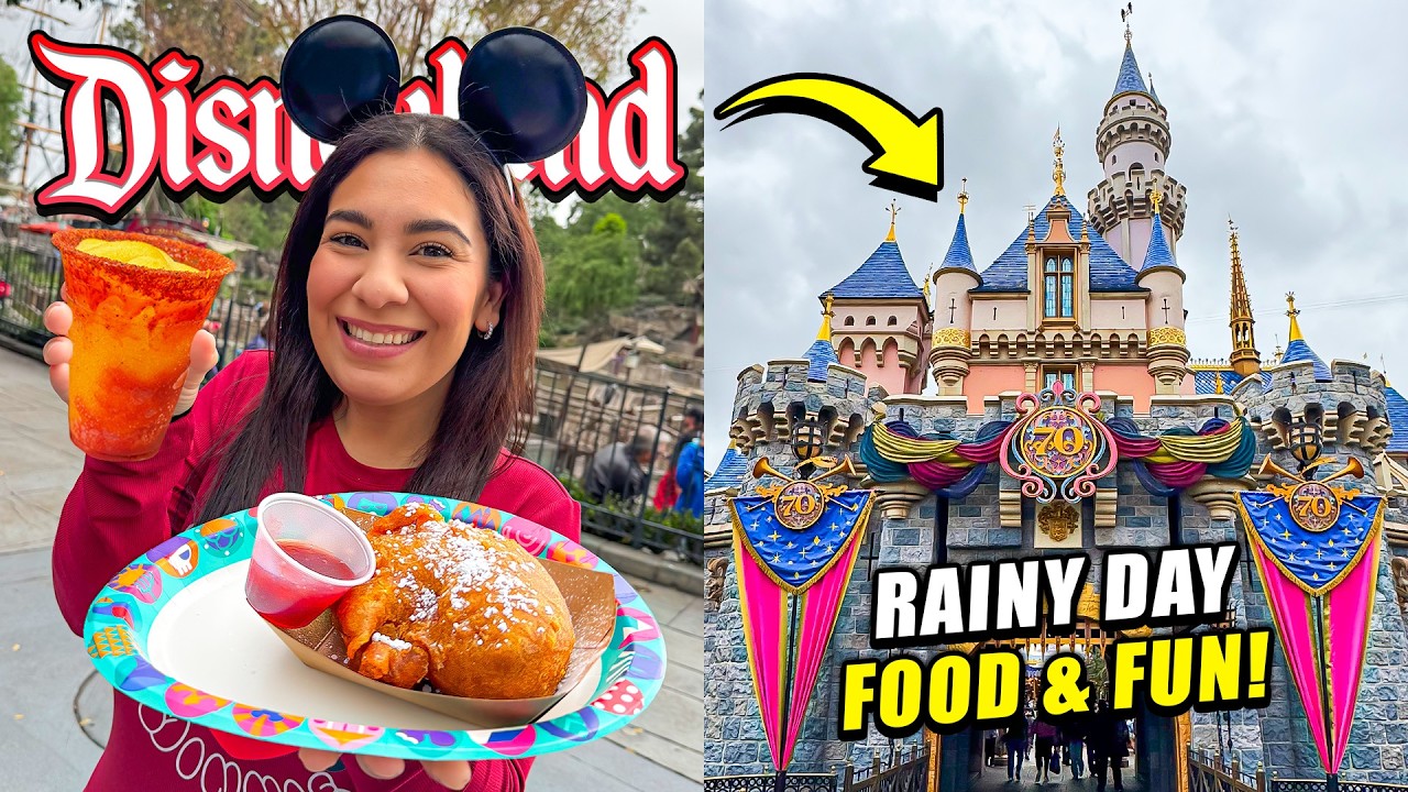 ✨ FUN RAINY DAY At Disneyland! | LOW Crowds, Trying NEW Foods, Merchandise, Characters + MORE!