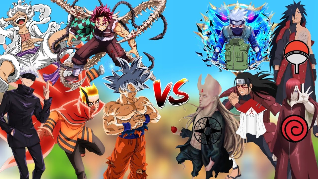 Luffy 🆚 Uchiha | Tanjiro 🆚 Jonin | Gojo 🆚 Uzumaki | Naruto 🆚 Hokage | Goku 🆚 Otsutsuki | #naruto 