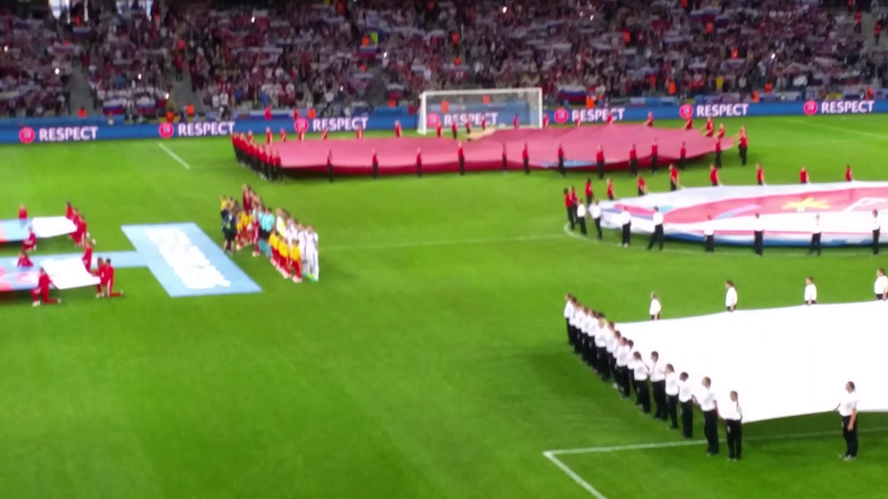 Russian national anthem, Russia vs Slovakia Euro 2016 Lille France 15-06-2016