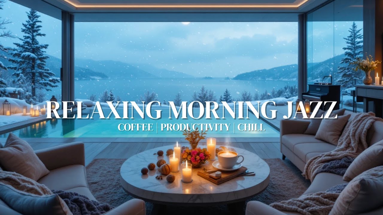 Relaxing Jazz Music ❄️ Cozy Winter Luxury Apartment for Work & Study