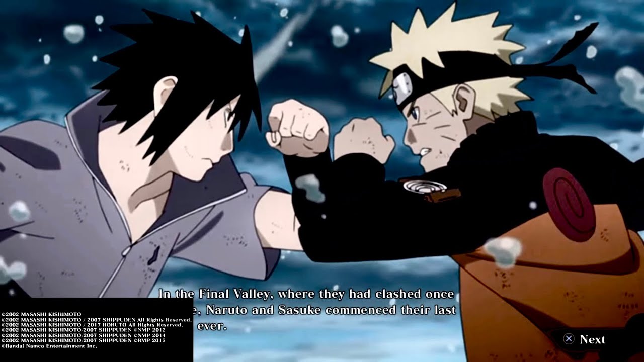 NARUTO Vs SASUKE Final Battle pt1