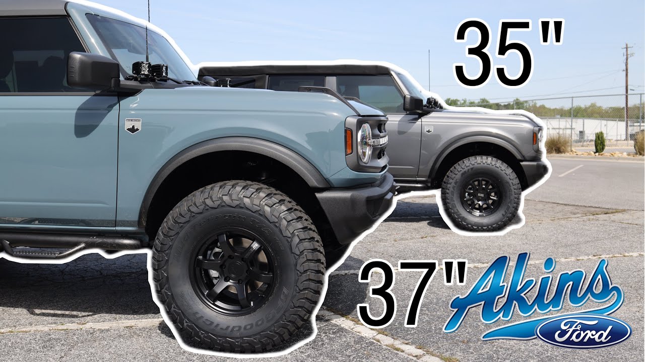37s vs 35s Ford BRONCO Lifted Apex Editions Comparison
