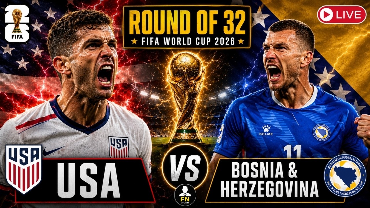 USA vs Bosnia & Herzegovina - 2026 FIFA World Cup - Round of 32 - Live Stream Color Radio Broadcast