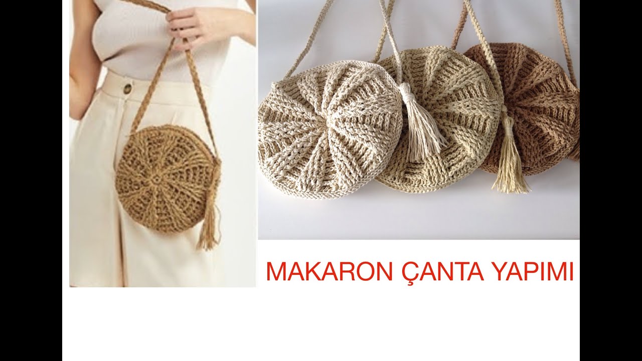 Makaron &Ccedil;anta Yapımı (3D) 1.b&ouml;l&uuml;m #crochet #knitting #paperrope #kağıtip #handbag #totebag #&ccedil;anta