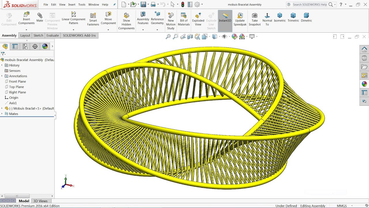 Solidworks tutorial | Design of Mobius Bracelet in Solidworks