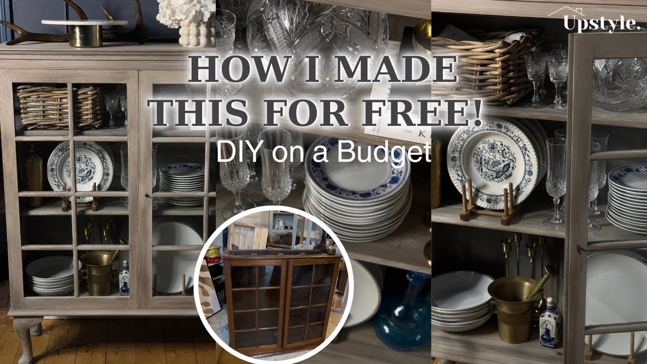 Easy China cabinet makeover | A Step-by-Step white wash tutorial