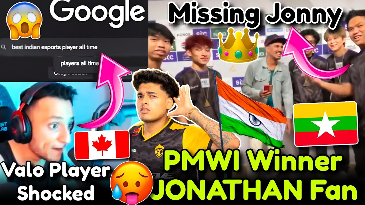 🇨🇦Valorant Pros Shocked by JONATHAN G.O.A.T 🇮🇳🐐 PMWC Winner🇲🇲 Fan of JONATHAN 😍🥵