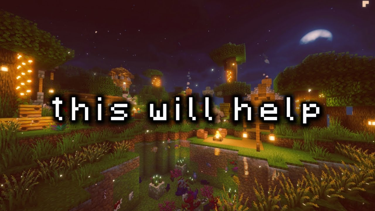 🌱 you are tired, come and rest in this cute village... 🏡 cozy night minecraft ambience & c418 music