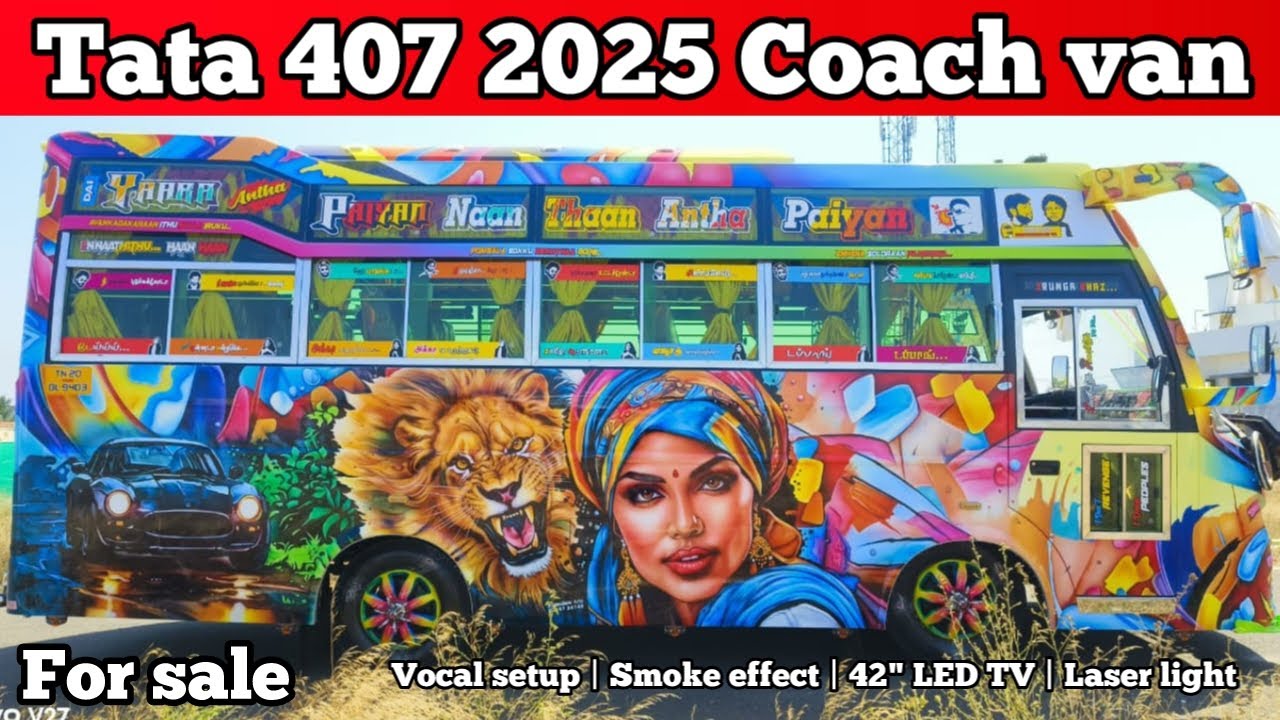 Tata 407 DJ Coach Van 🔥 New Body 2025 | Laser, Smoke, LED TV | Party Bus Ready @wecares
