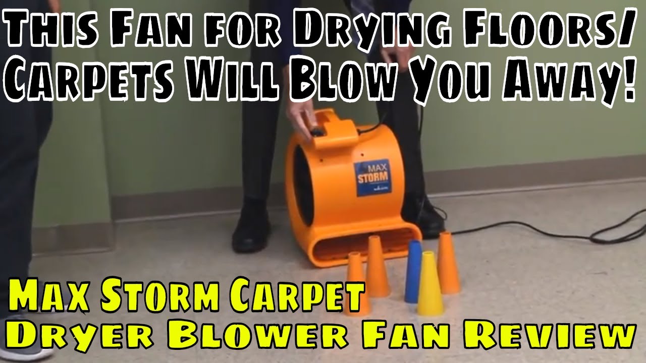 This Fan for Drying Floors/Carpets Will Blow You Away! Max Storm Carpet Dryer Blower Fan Review
