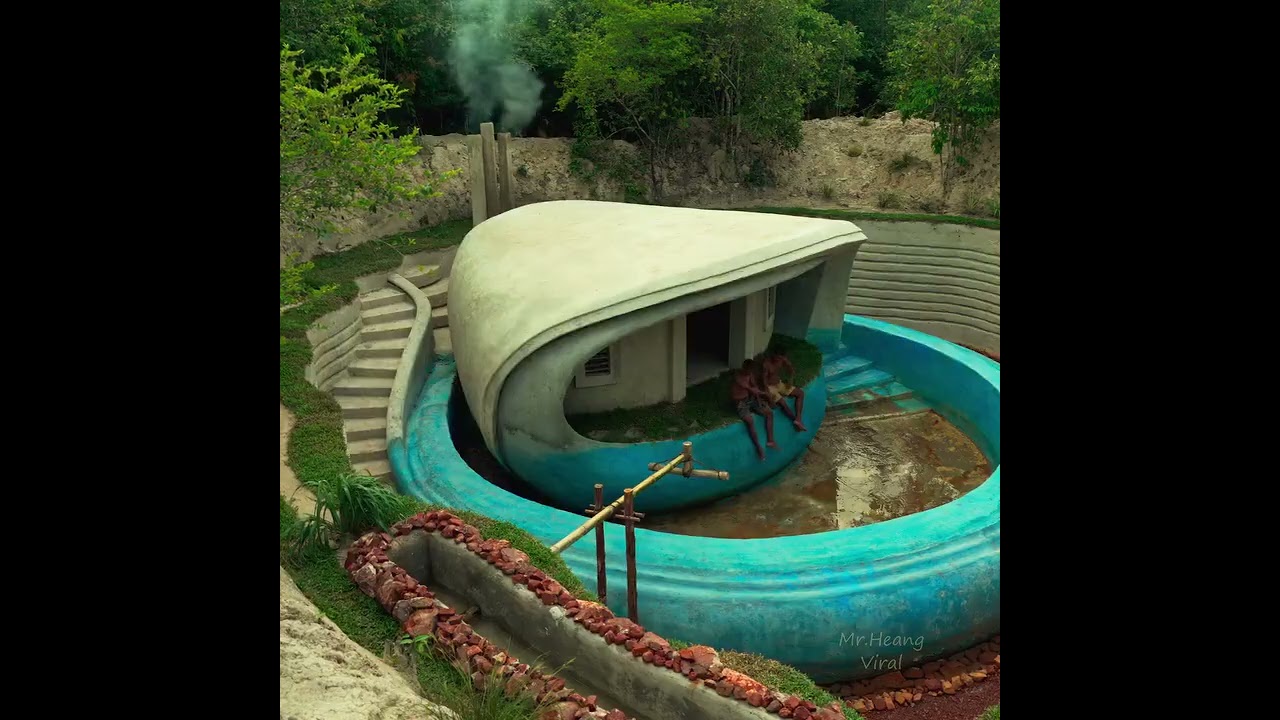 What?! Crazy! A hundred day house with the nature 😱 Simple Life to Happy Life