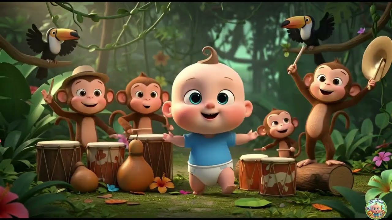 🌈 Baby Animal Parade Festival 🎉 | Cute Marching Animals & Happy Rhythm for Toddlers 🐘🦒🐒🦁