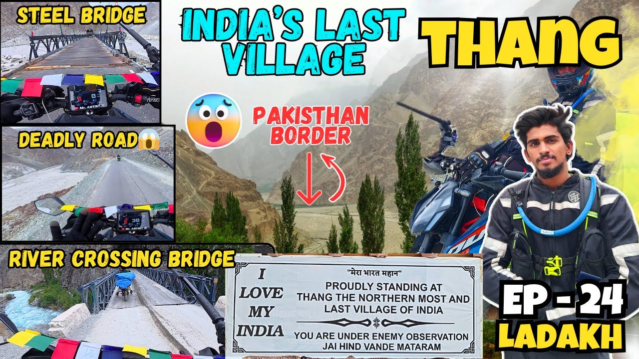 Diskit To Thang India's Last Village 💥Road வேற மாறி 💯🥵 Ladakh வந்தா Miss பண்ணக்கூடாத Place 😲#ladakh 