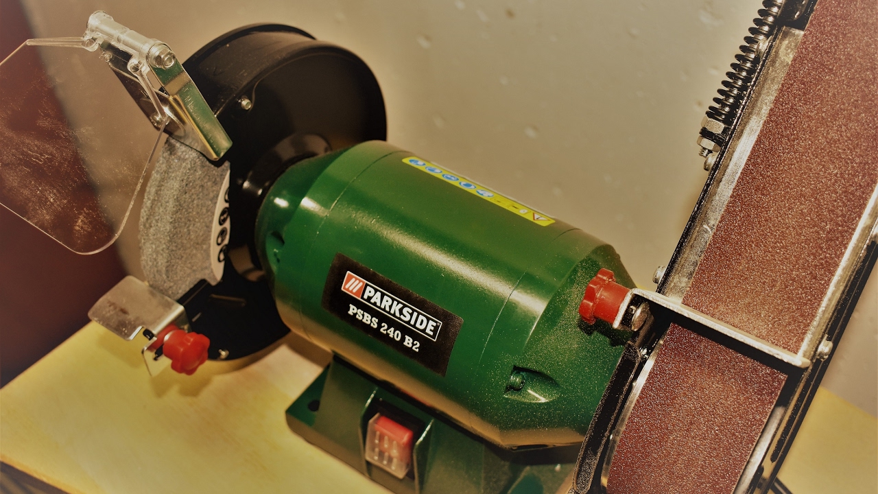 Szlifierka stołowa Parkside PSBS 240 B2 - Bench Grinder with Belt Sander