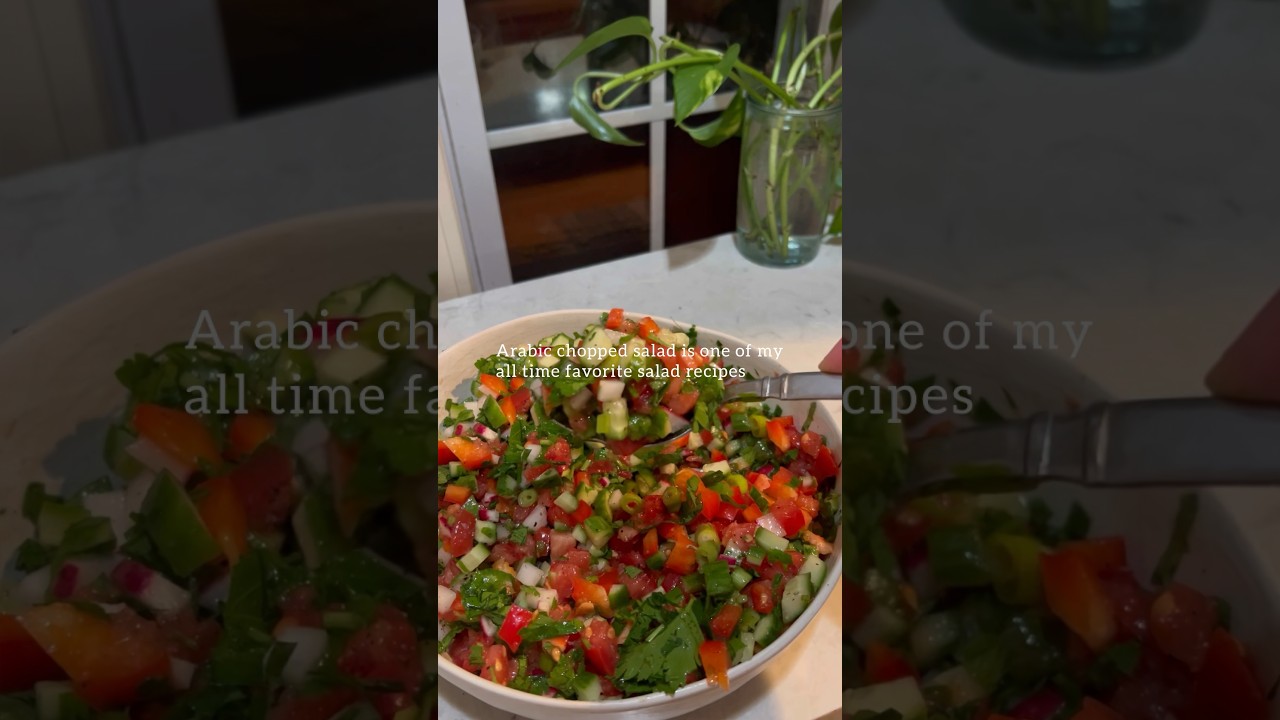 My favorite Arabic chopped salad (salatah) سلطة