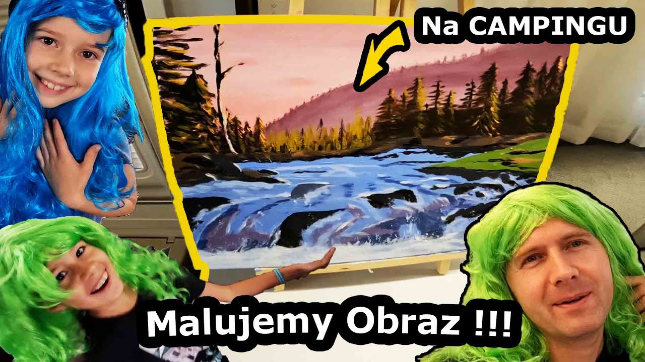 Malujemy Obraz na CAMPINGU ??? - Kupiliśmy Kolorowe Peruki i Bawimy się w salon Fryzjerski (#739)
