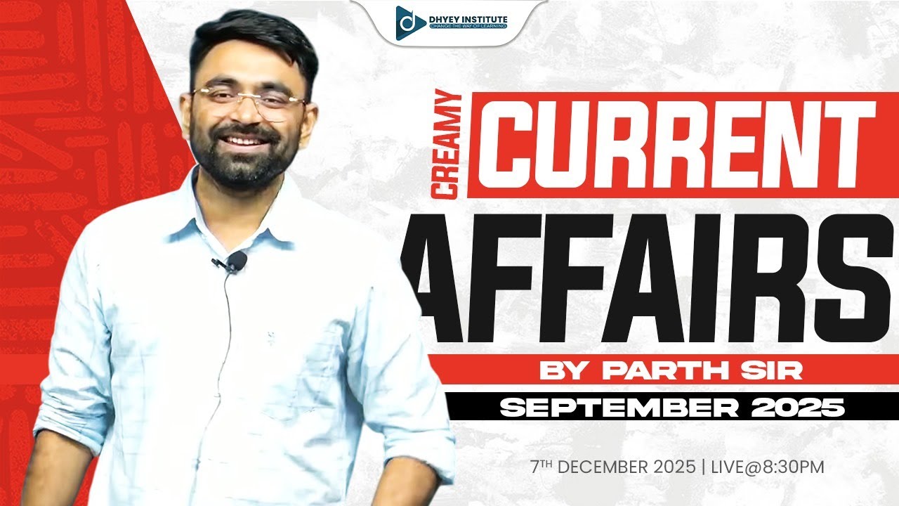 CREAMY CURRENT AFFAIRS | SEPTEMBER | DHYEY LIVE