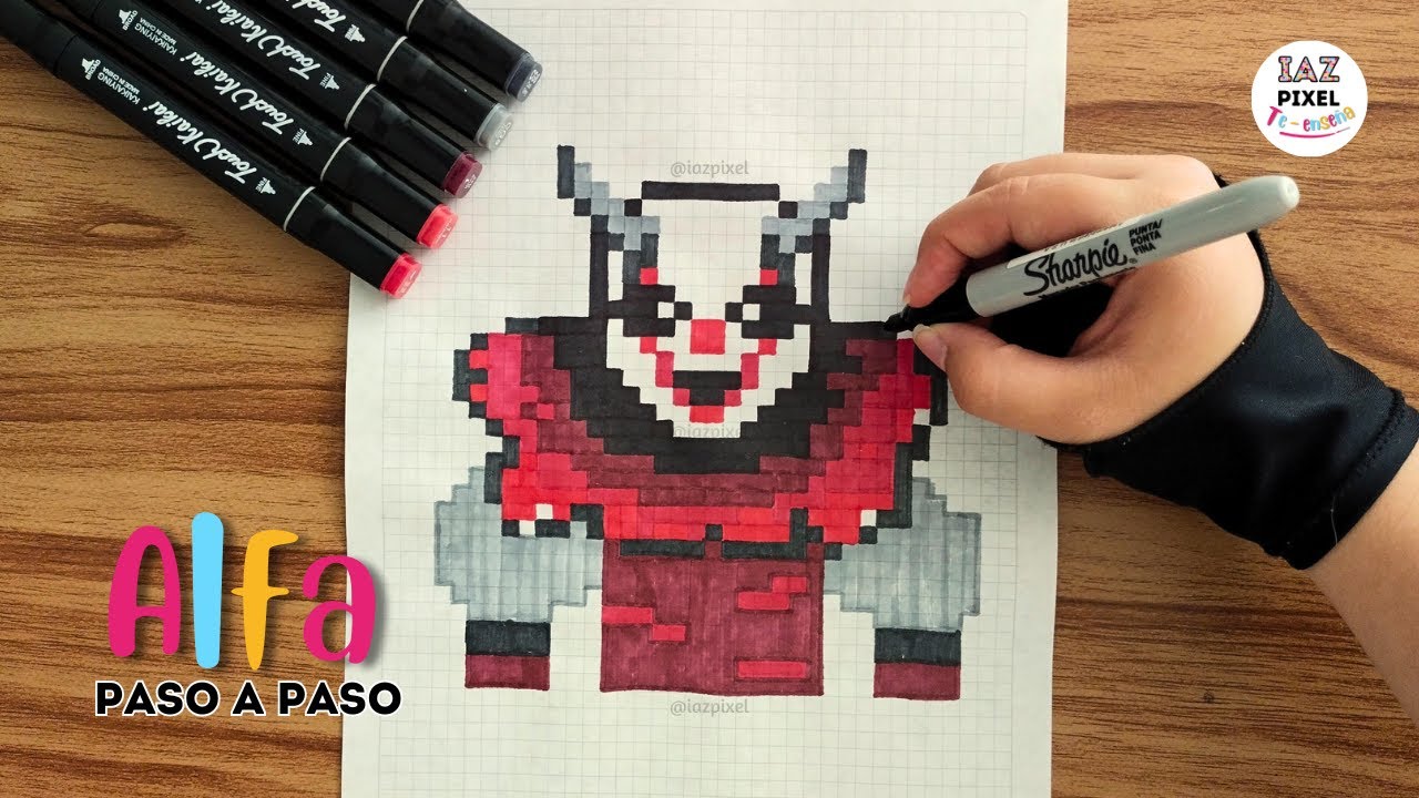 Como dibujar a ALFA de @fedevigevani  en PIXEL ART – Tutorial paso a paso #alfa #fedevigevani