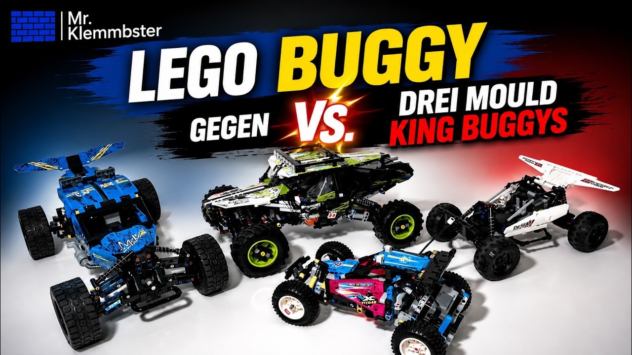 Lego Off-Road Buggy 42124 vs. 3x Mould King Buggys (Desert Racing, Hurricane, Green Hound Buggy)