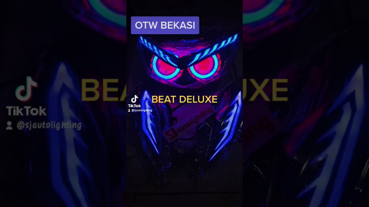 terbaru,custom headlamp beat deluxe double led proji