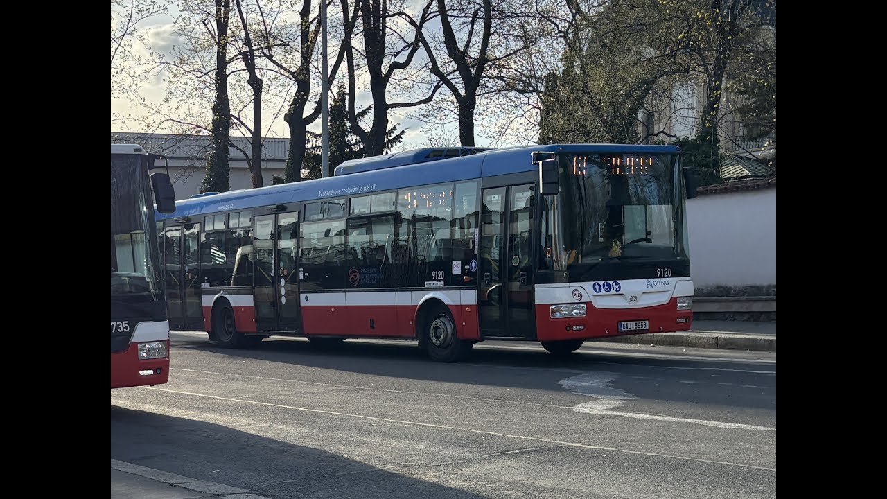 SOR NB12 #9120 Arriva City Praha linia 155 kierunek Poliklinika Male&scaron;ice