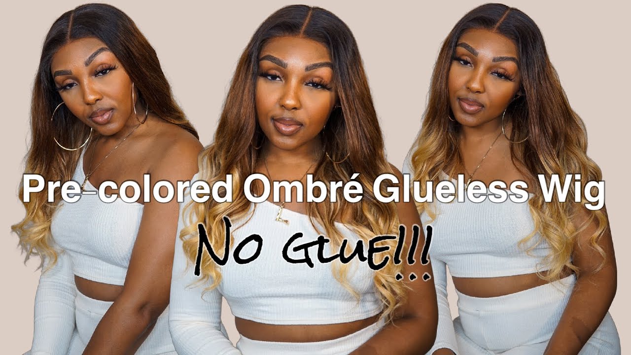 Glueless Pre-Colored Ombre Wig Install/Review | No Glue!!! | FT Luvme Hair
