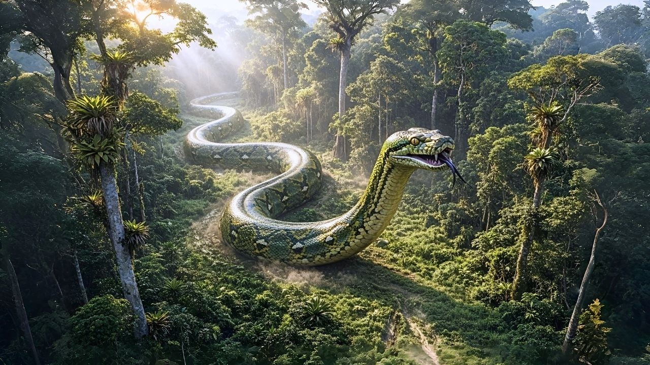 66 Million Years Ago: The Titanoboa Stalking | Prehistoric World 4K