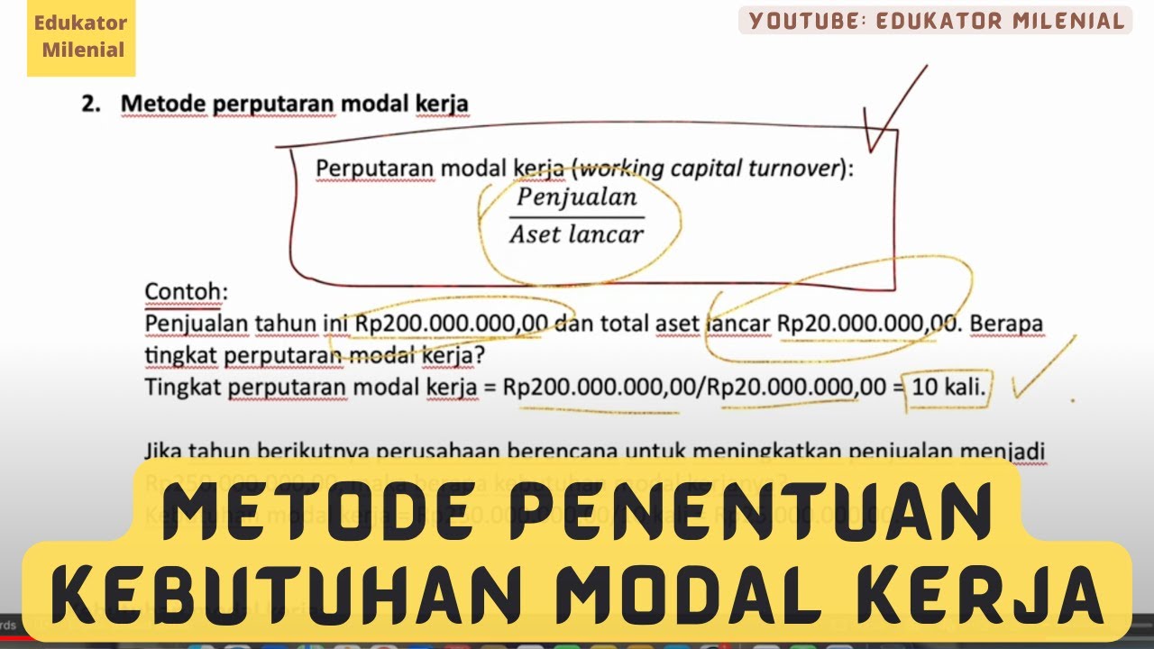 Metode Penentuan Kebutuhan Modal Kerja