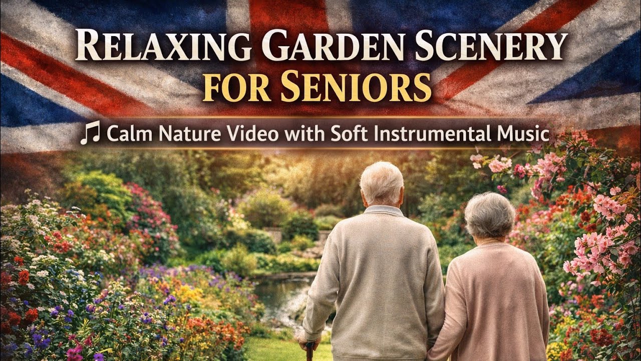 Relaxing Garden Scenery for Seniors 🌸 Calm Nature Video with Soft Instrumental Music