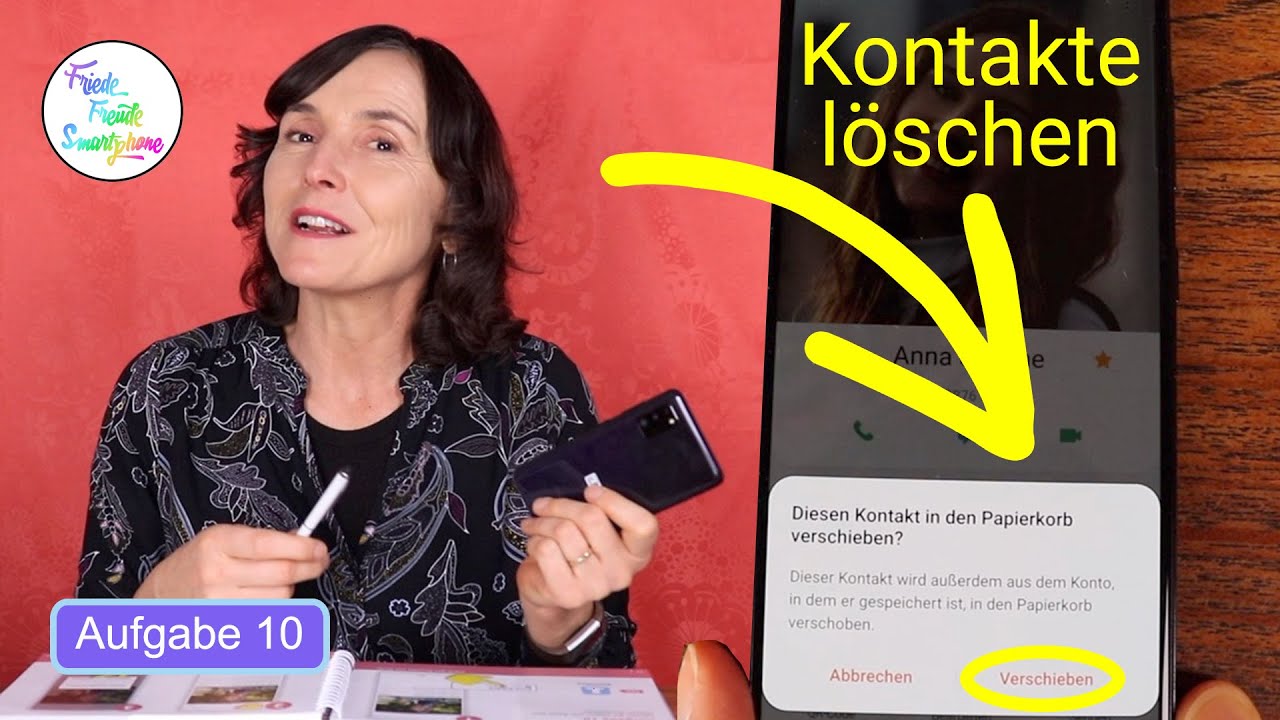 Kontakte bearbeiten oder l&ouml;schen. Smartphonekurs mit dem Samsung Teil 10.