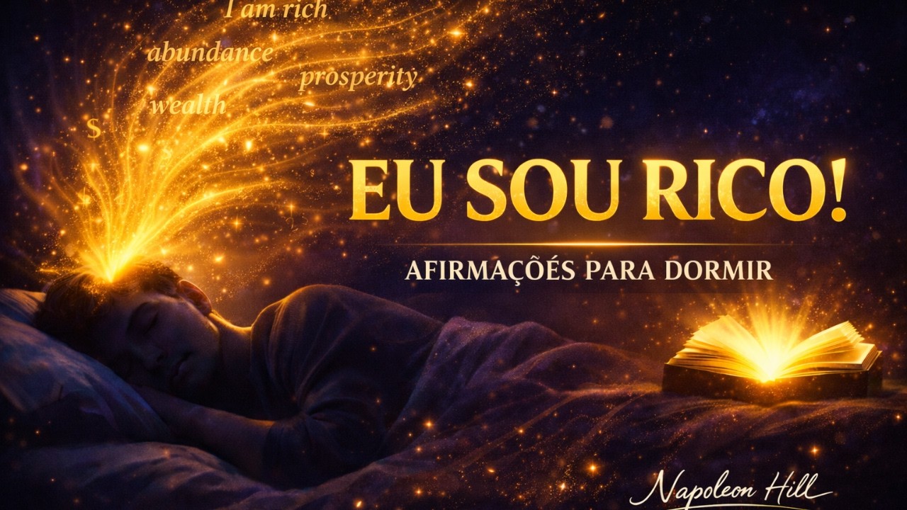 EU SOU RICO! 💰 Afirmações de Abundância de Napoleon Hill Para Ouvir Enquanto Dorme | Pense e Enrique