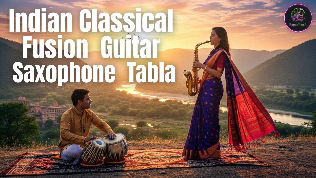 Indian Classical Fusion | Guitar & Saxophone with Tabla | Raag Inspired Instrumental