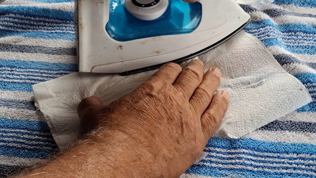 How to reseal used potato crisp bags (mylar) by ironing the edges closed in a paper towel