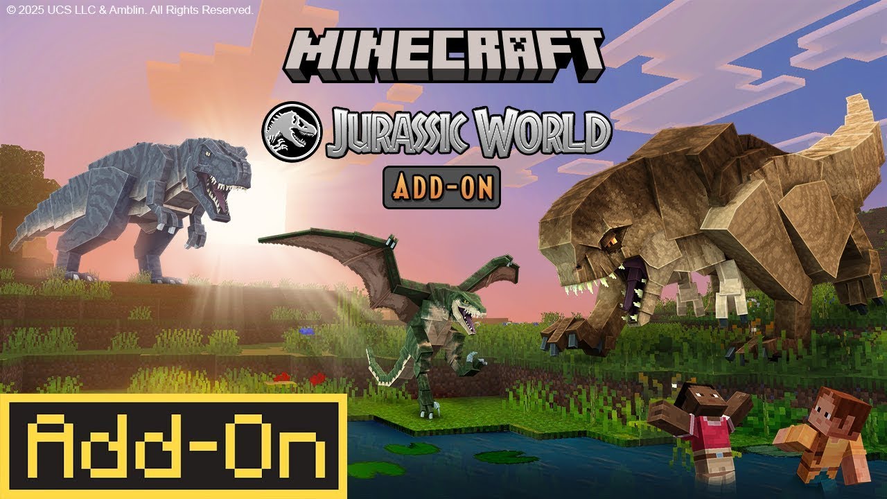 Official JURASSIC WORLD Addon in Minecraft Bedrock – DNA Extraction, Dinosaurs & More!