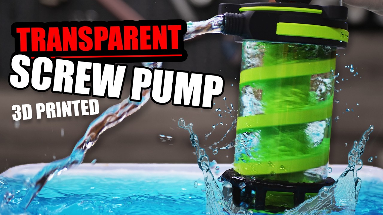 I 3D Printed a TRANSPARENT SCREW PUMP &hellip; And It Works Shockingly Well