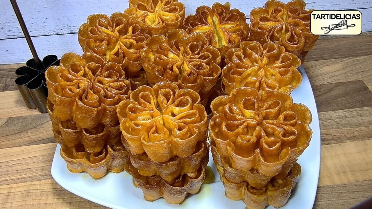 🌹 FLORES de CARNAVAL Crujientes por días con la RECETA de Mi ABUELA | DULCE de PUEBLO