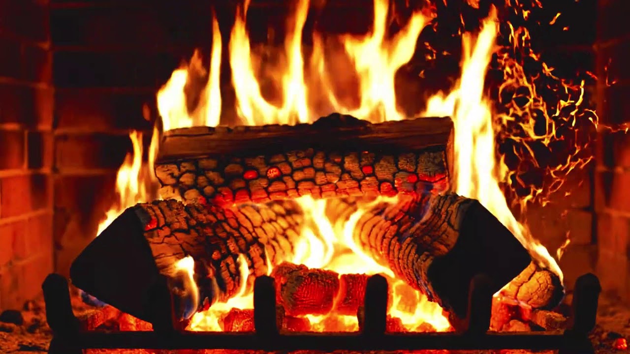 🔥Night Fireplace Ambience 🌙 Warm Fire Sounds for Calm & Relaxation