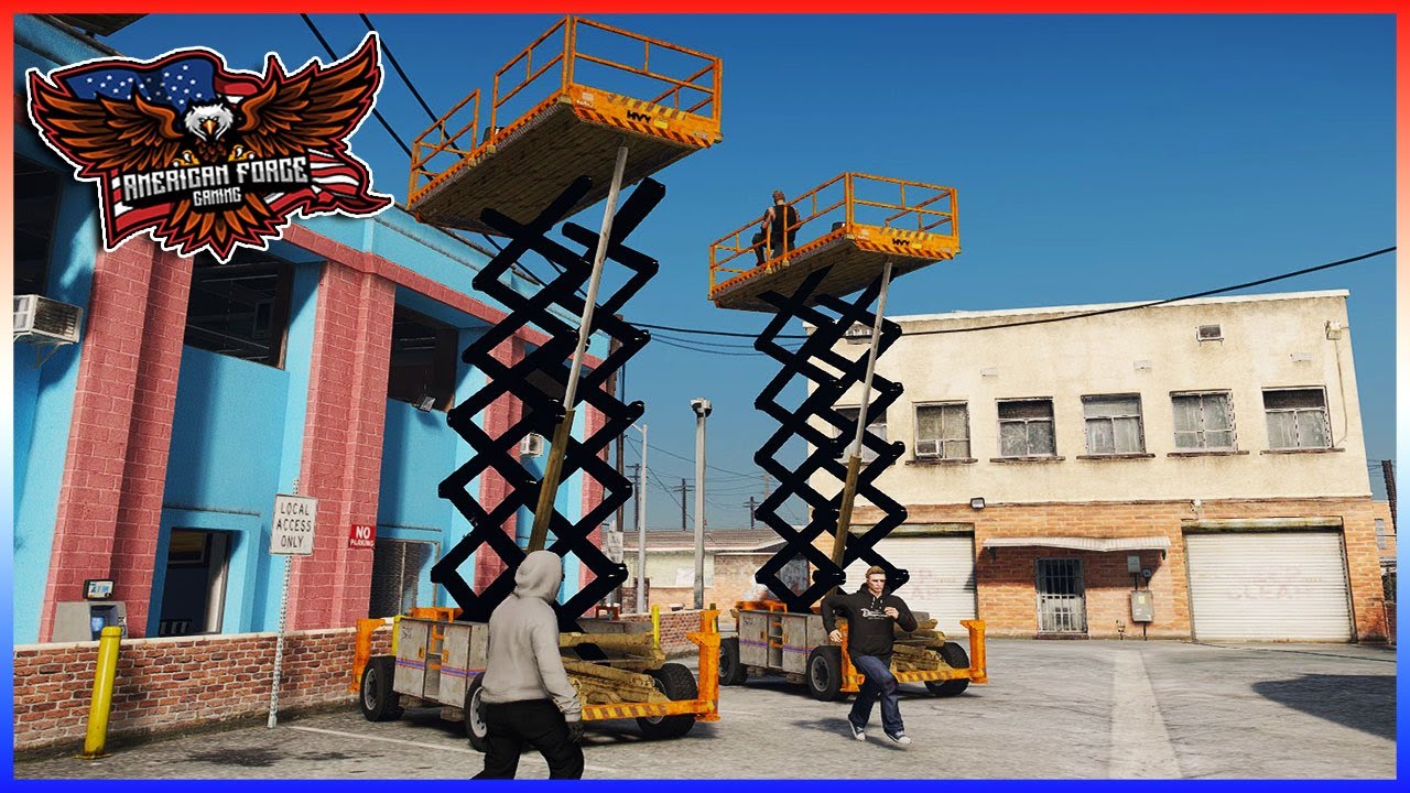 GTA 5 RP - TROLLIN COPS WITH GAINT LIFTED SCISSOR LIFTS! -  AFG