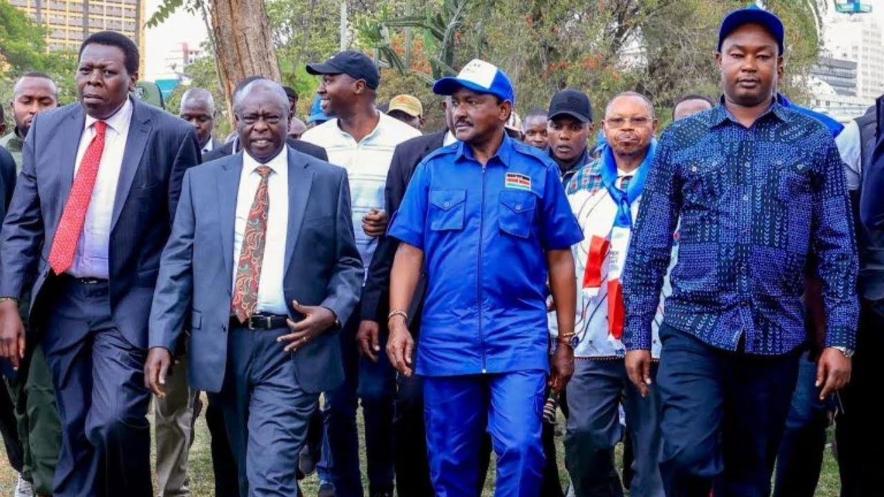 LIVE;  UNITED OPPOSITION LEADERS STORM NAIROBI CBD