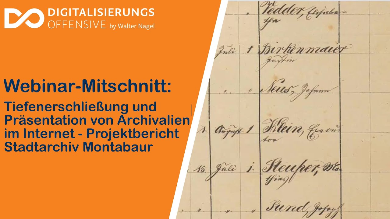 Tiefenerschlie&szlig;ung und Pr&auml;sentation von Archivalien im Internet - Ein Projektbericht des Stadtarchiv