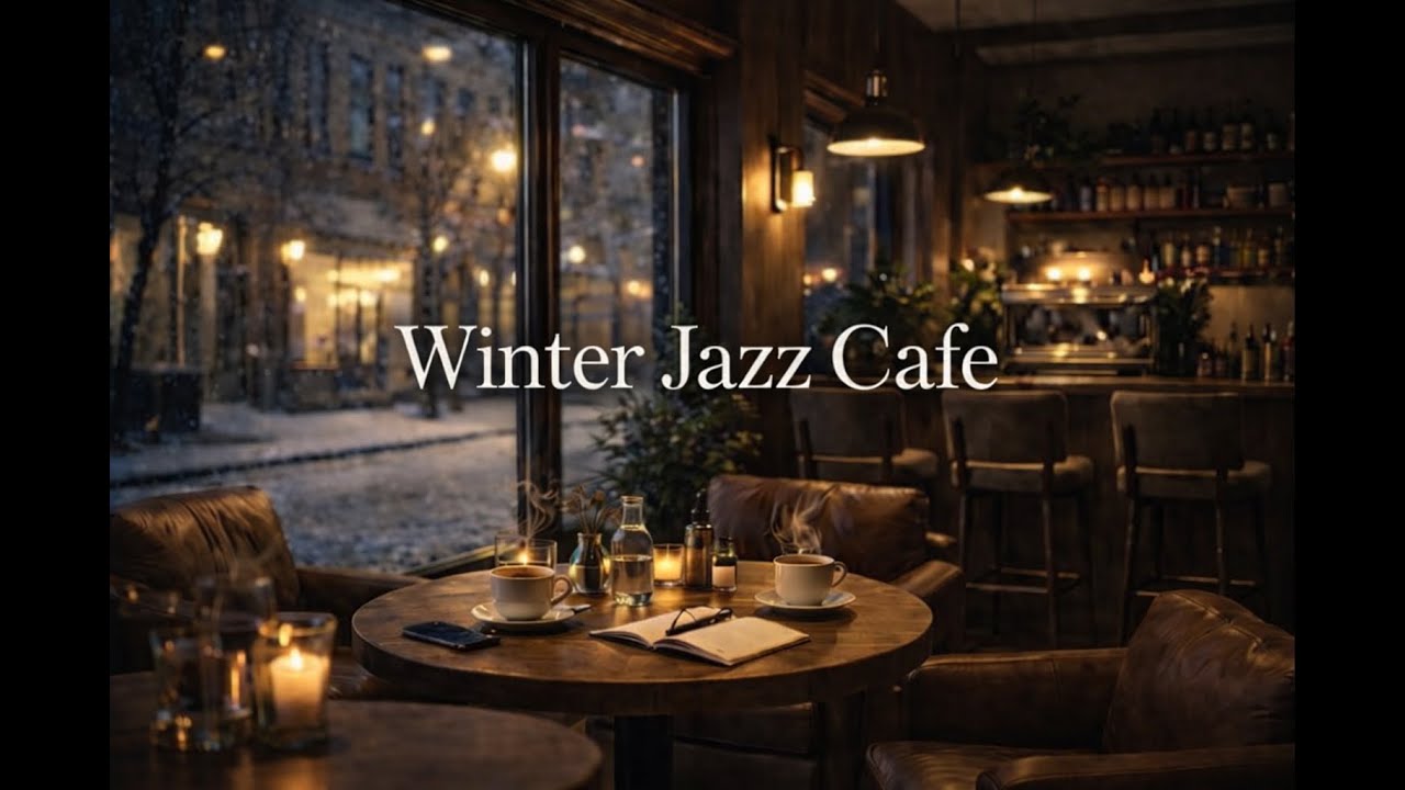 Winter Jazz Café ☕ Cozy Jazz Music for Relaxing, Studying & Evening Ambience | 4 Hours