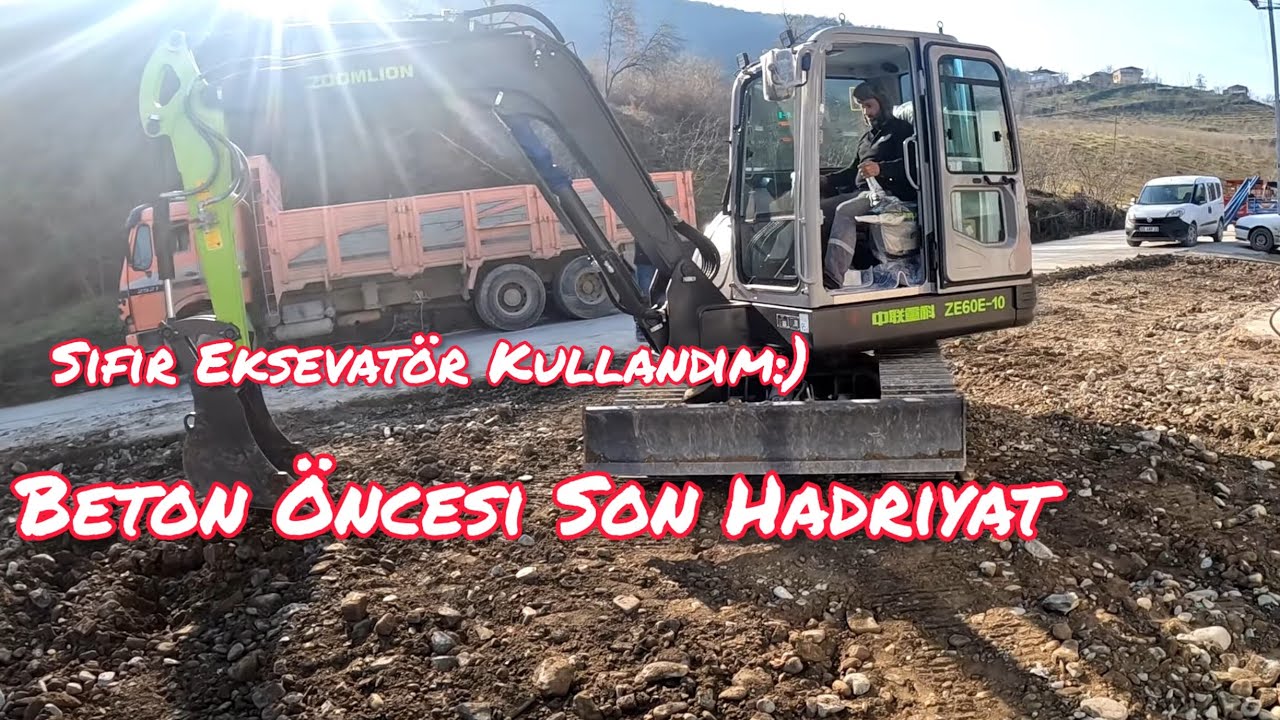 Köy Vlog / İşyerimde Yıkana Yeri İnşaatı Son Hafriyat / Zoomlion Eksevatör Kullandım