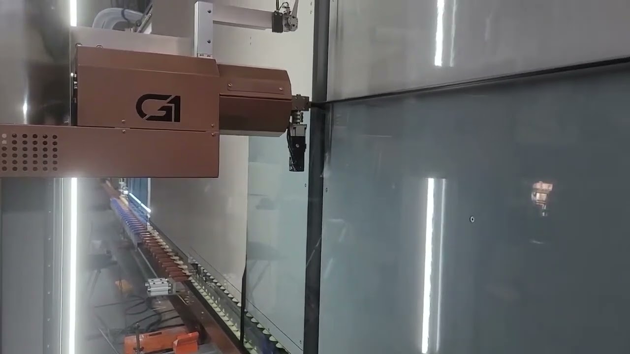 (주)지원오토 TPS 간봉 복층유리 생산라인 - 직선 작업영상