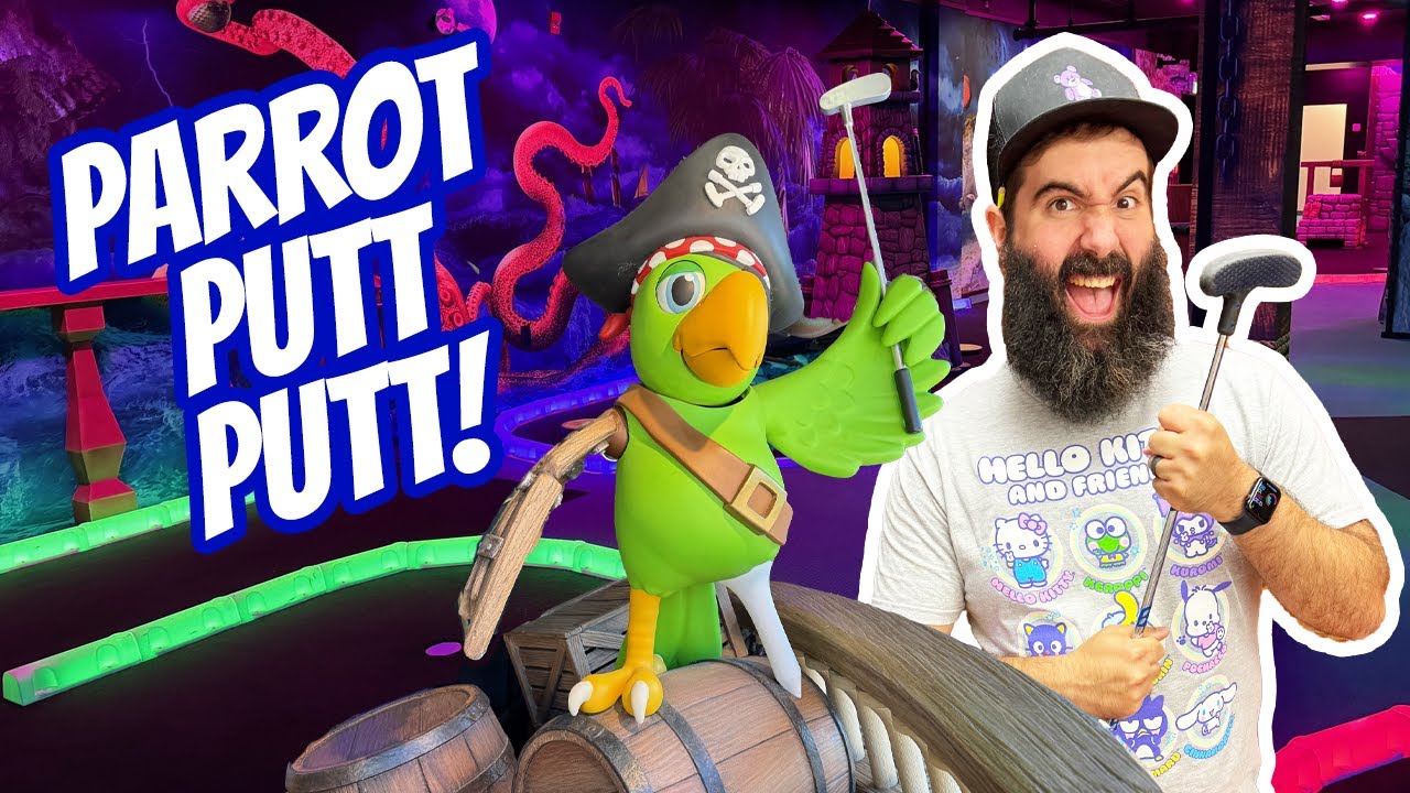 Пиратское развлечение на гольф-поле Parrot Putt от SkipARR в Канаде!