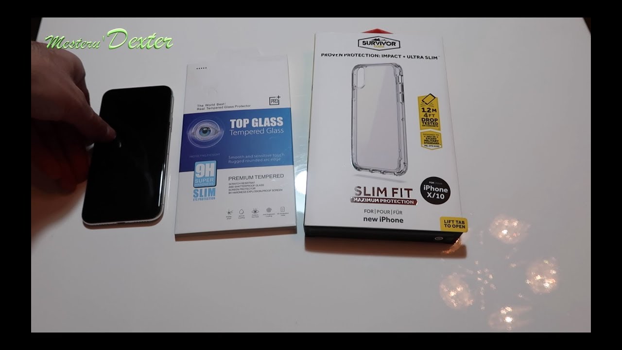 Protectie iPhone X - Montare folie de sticla + husa