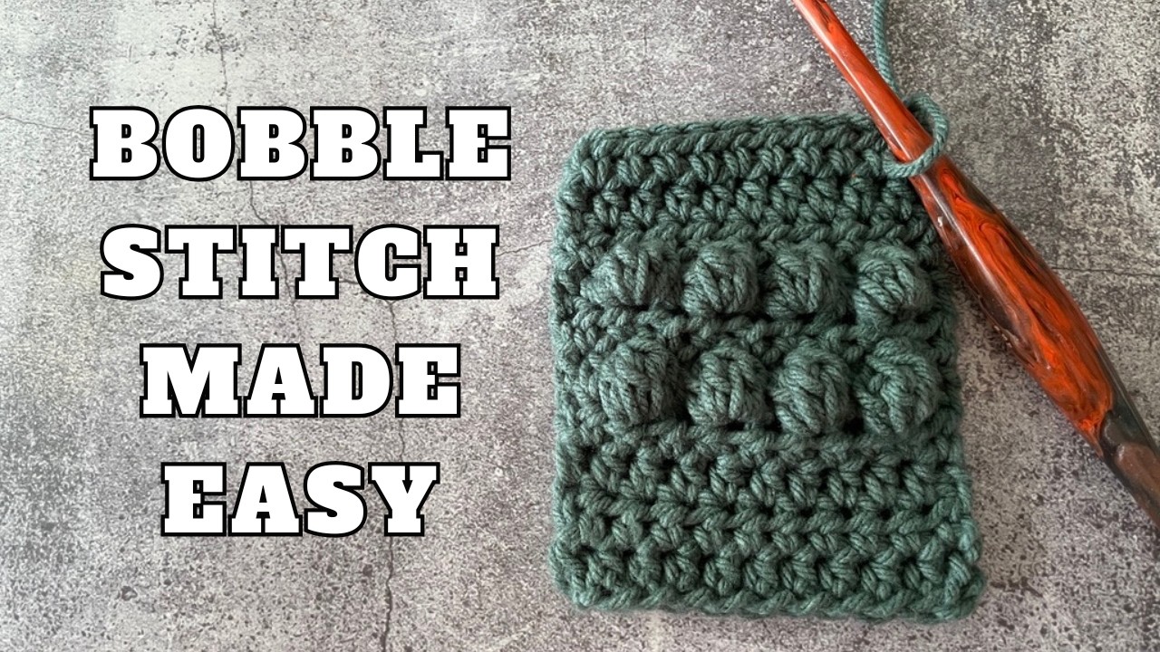 How To: Double Crochet Bobble Stitch (DcBo) - Crochet Tutorial