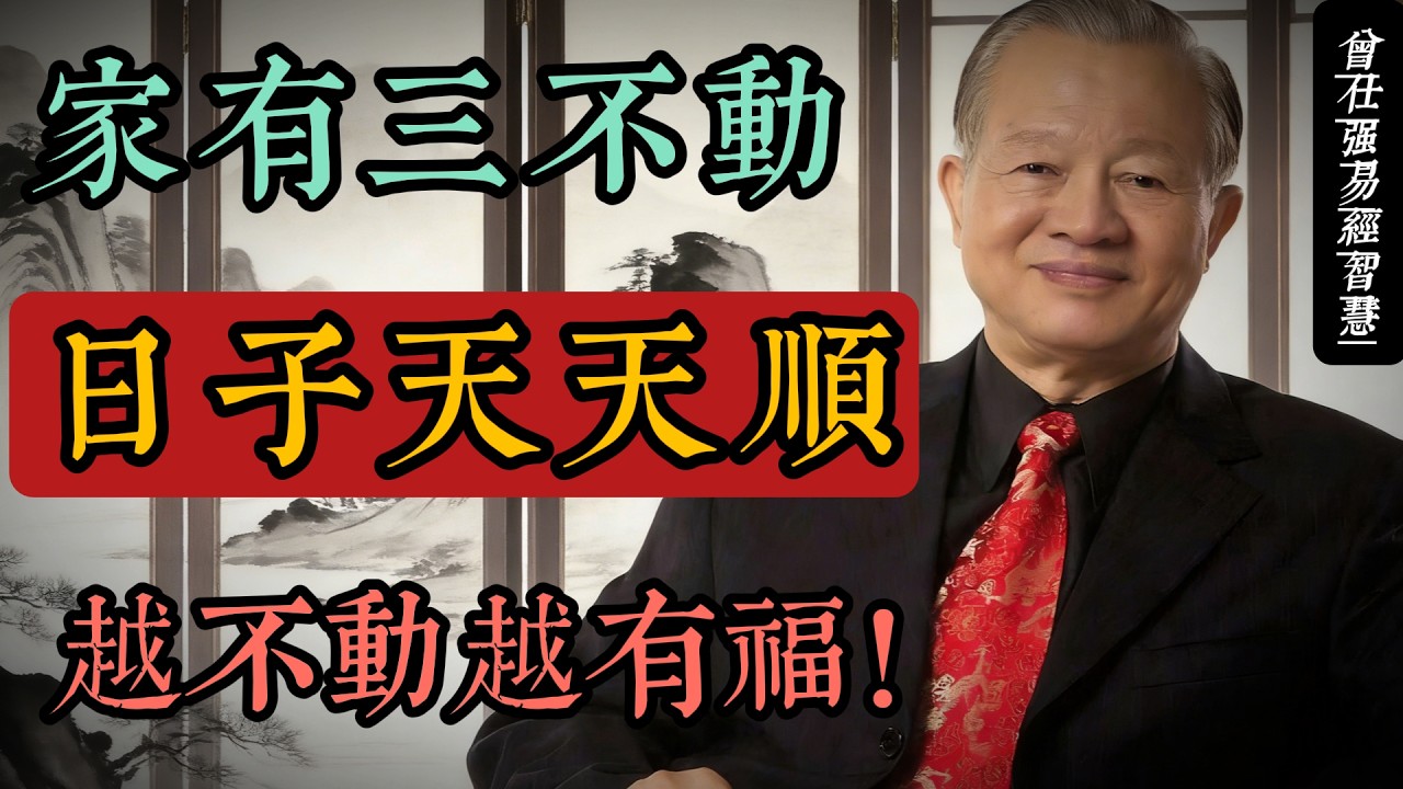 家有三不動，日子天天順｜曾仕強國學智慧：越不動，越有福#人生智慧 #命理 #哲學 #曾仕強 #易經 #正能量